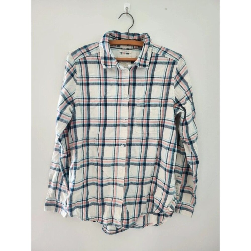 American Eagle Outfitters Soft Boyfriend Fit Plaid Flannel Shirt Size M